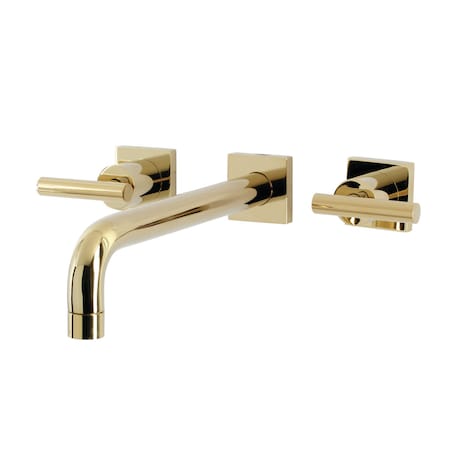Kingston Brass KS6022CML Wall Mount Tub Faucet, Polished Brass KS6022CML